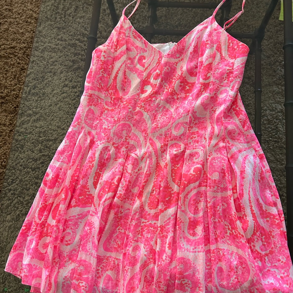 Lilly Pulitzer Swirl Dress shorts underneath